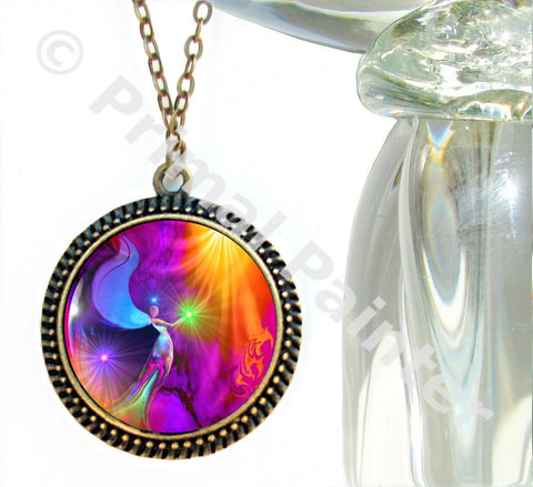 Lightworker Angel Necklace, Energy Jewelry, Meaningful Art - "The Gift"