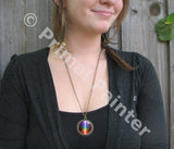 Chakra Necklace, Reiki Energy Jewelry, Rainbow Artwork with Meaning - "Chakra Balance"