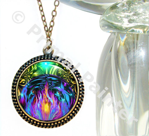 Violet Flame Jewelry Chakra Jewelry Reiki Energy Pendant Fairies