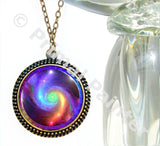 Rainbow Swirl, Reiki Energy, Boho Necklace