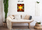 Psychedelic Wall Art Stretched Canvas Print, New Age, Higher Self - "Light Being"