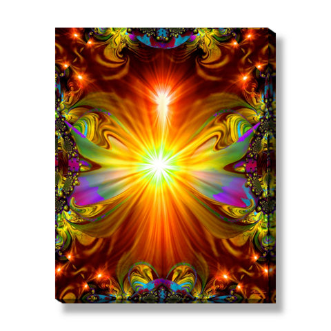 Psychedelic Wall Art Stretched Canvas Print, New Age, Higher Self - "Light Being"