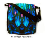 Interchangeable Snap-On Art Flaps for Large Messenger Bags with Magnetic Closure
