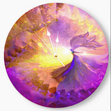 Pastel Wood Wall Clock, Functional Art, Colorful Home Decor - "The Clearing"