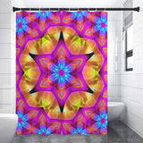 Unique Shower Curtain, Original Mandala Art Bathroom Decor - "Connection"