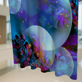 Waterproof Artsy Shower Curtain, Unique Fantasy Art Bathroom Decor - "Spirit Orbs"