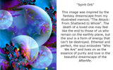 Fantasy Art Greeting Card, Purple Reiki Energy Notecards - "Spirit Orbs"