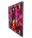 Chakra Art Wood Wall Clock, Square Functional Colorful Decor, Reiki Angel Art  - "Balance Within Chaos"