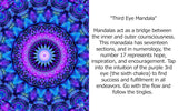 Purple Mandala Greeting Card, Reiki Angel Notecards, Sacred Geometry - "Third Eye Mandala"