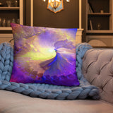 Pastel Angel Throw Pillow, Custom-Printed Reiki Decor - "The Clearing"
