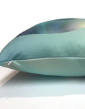 Fibonacci Spiral Throw Pillow, Aqua and Cream Reiki Decor - "Serenity Spiral"