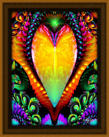 psychedelic art heart