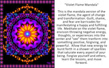 Sacred Geometry Mandala Art Print, Purple and Orange Spiritual Wall Decor, Meditation - "Violet Flame Mandala"